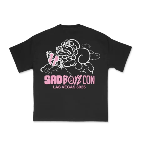 Sad Boyz Dragon Cloud Tee Black – Pink Print