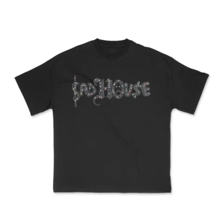 Sad House Rhinestone Tee – Black